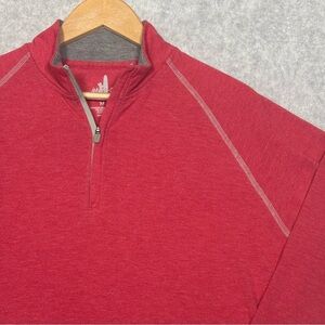 Johnnie-O Natural Performance 1/4-Zip Pullover-Red Maroon-Men Size Medium